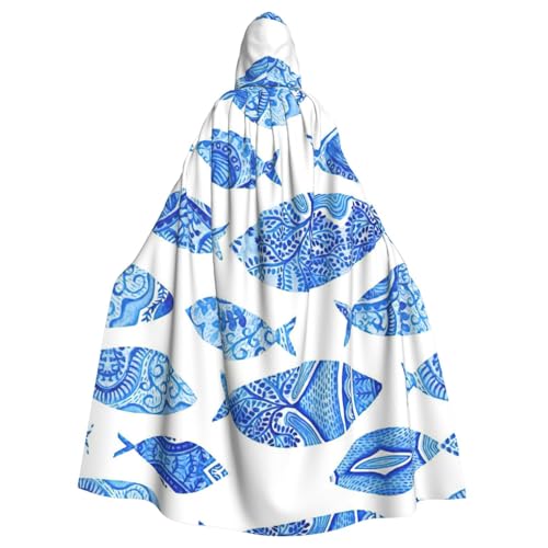 Zcmkjlg Fischgemälde-Druck für Erwachsene, Halloween, Kapuzenumhang, Themenpartys, Umhang für Maskerade Zcmkjlg Fischgemälde-Druck für Erwachsene, Halloween, Kapuzenumhang, Themenpartys, Umhang für Maskerade von Zcmkjlg