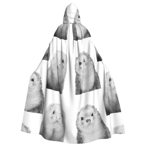 Zcmkjlg Frettchen-Umhang für Erwachsene, Halloween, Kapuzenumhang, Themenpartys, Umhang für Maskerade Zcmkjlg Frettchen-Umhang für Erwachsene, Halloween, Kapuzenumhang, Themenpartys, Umhang für Maskerade von Zcmkjlg