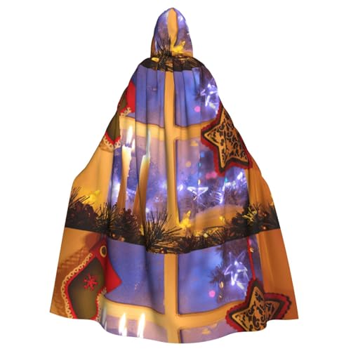 Zcmkjlg Frohe Weihnachten Bild Druck Erwachsene Halloween Kapuzenumhang Themenpartys Umhang für Maskerade von Zcmkjlg