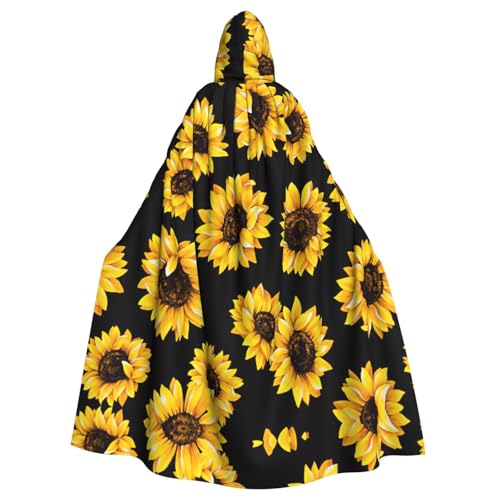 Zcmkjlg Frühlings-Sonnenblumen-Umhang mit Retro-Blumendruck, Erwachsenen-Halloween-Kapuzenumhang, Themenpartys, Umhang für Maskerade Zcmkjlg Frühlings-Sonnenblumen-Umhang mit Retro-Blumendruck, Erwachsenen-Halloween-Kapuzenumhang, Themenpartys, Umhang für Maskerade von Zcmkjlg