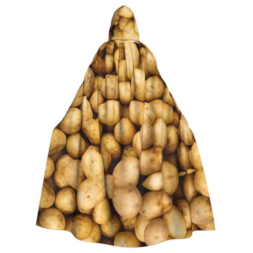 Zcmkjlg Gartenkartoffeln Druck Erwachsene Halloween Kapuzenumhang Themenpartys Umhang für Maskerade von Zcmkjlg