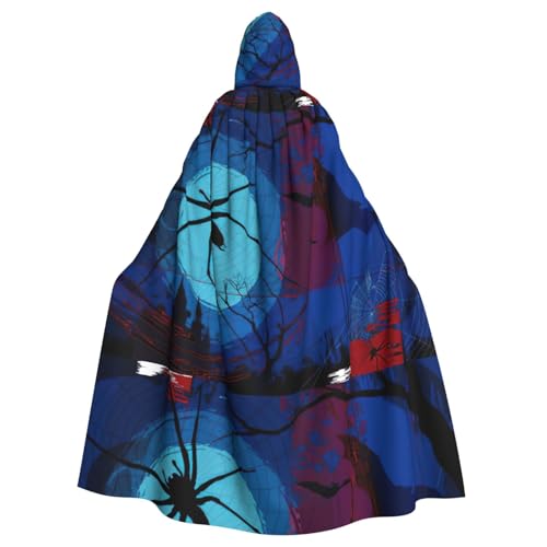 Zcmkjlg Halloween 1 Druck Erwachsene Halloween Kapuzenumhang Themenpartys Umhang für Maskerade von Zcmkjlg