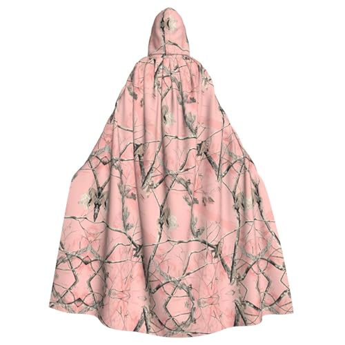 Zcmkjlg Halloween-Kapuzenumhang mit rosa Blättern, Camouflage-Druck, für Themenpartys, Maskerade Zcmkjlg Halloween-Kapuzenumhang mit rosa Blättern, Camouflage-Druck, für Themenpartys, Maskerade von Zcmkjlg