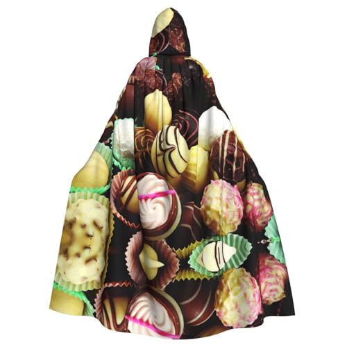 Zcmkjlg Halloween-Umhang mit Kapuze und Schokoladendruck, Themenpartys, Umhang für Maskerade Zcmkjlg Halloween-Umhang mit Kapuze und Schokoladendruck, Themenpartys, Umhang für Maskerade von Zcmkjlg