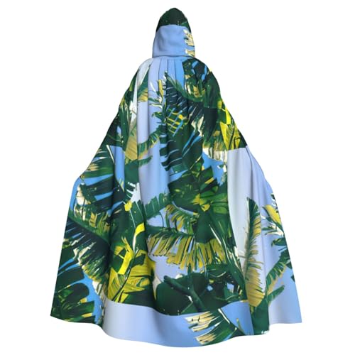 Zcmkjlg Kapuzenumhang mit Bananenblatt-Druck, für Erwachsene, Halloween, Themenpartys, Umhang für Maskerade von Zcmkjlg