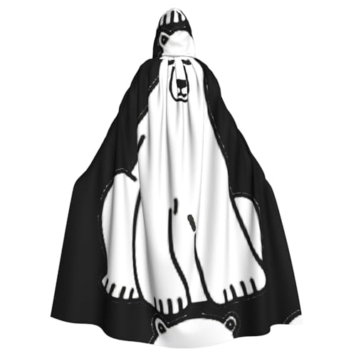 Zcmkjlg Kapuzenumhang mit Eisbär-Aufdruck, für Erwachsene, Halloween, Themenpartys, Umhang für Maskerade Zcmkjlg Kapuzenumhang mit Eisbär-Aufdruck, für Erwachsene, Halloween, Themenpartys, Umhang für Maskerade von Zcmkjlg