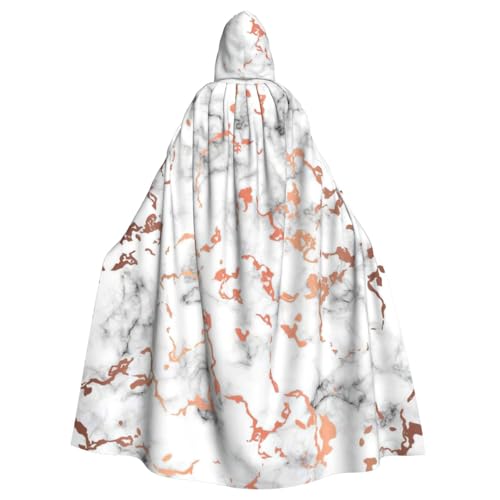 Zcmkjlg Marmor-Textur, Kupferspritzer-Druck, Erwachsenen-Umhang, Halloween-Kapuzenumhang, Themenpartys, Umhang für Maskerade von Zcmkjlg