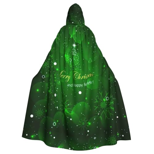Zcmkjlg Merry Christmas1 bedruckter Halloween-Umhang mit Kapuze, Themenpartys, Umhang für Maskerade von Zcmkjlg