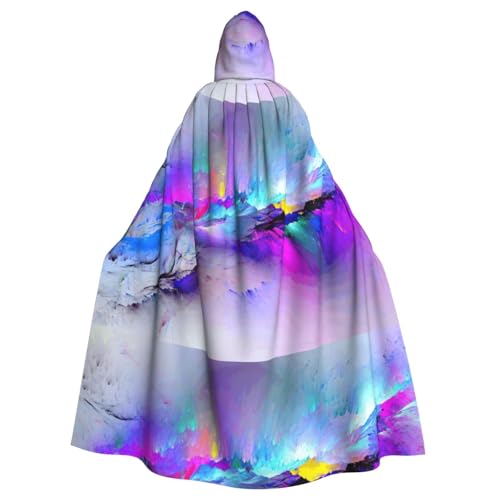 Zcmkjlg Northern Lights Painting Printing Adult Halloween Hooded Cloak, Theme Parties Cloak For Maskerade von Zcmkjlg