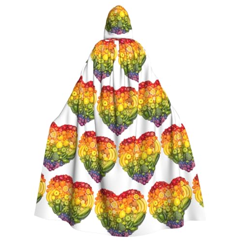 Zcmkjlg Regenbogen-Umhang mit Gemüse und Früchten für Erwachsene, Halloween-Kapuzenumhang, Themenpartys, Umhang für Maskerade Zcmkjlg Regenbogen-Umhang mit Gemüse und Früchten für Erwachsene, Halloween-Kapuzenumhang, Themenpartys, Umhang für Maskerade von Zcmkjlg