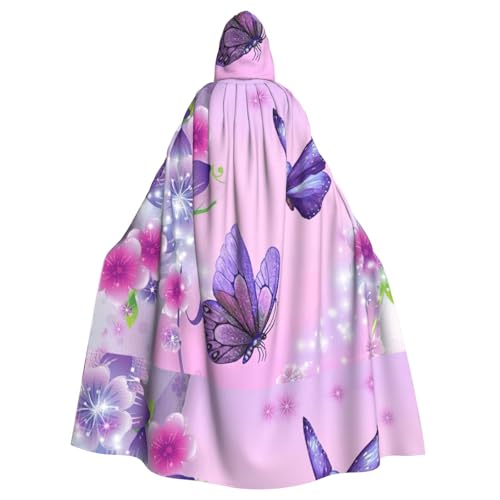 Zcmkjlg Rosafarbener Schmetterlings-Aufdruck, Halloween-Kapuzenumhang, Themenpartys, Umhang für Maskerade Zcmkjlg Rosafarbener Schmetterlings-Aufdruck, Halloween-Kapuzenumhang, Themenpartys, Umhang für Maskerade von Zcmkjlg