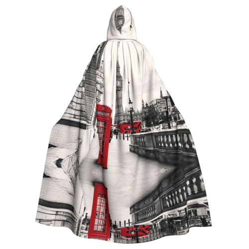 Zcmkjlg Roter Halloween-Kapuzenumhang mit Londoner Straßendruck, für Themenpartys, Maskerade Zcmkjlg Roter Halloween-Kapuzenumhang mit Londoner Straßendruck, für Themenpartys, Maskerade von Zcmkjlg
