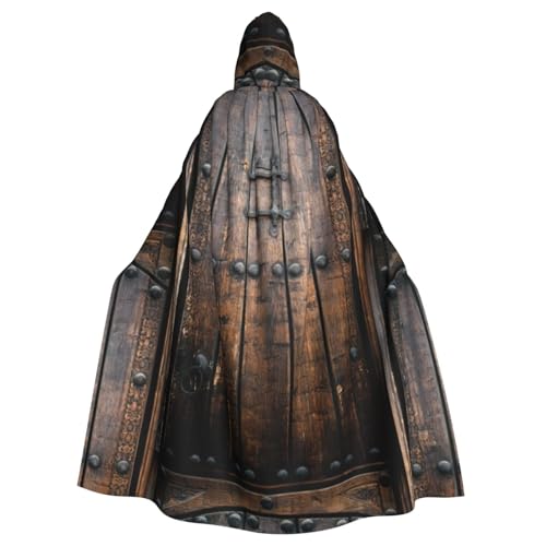 Zcmkjlg Rustikaler Umhang aus Holz, Türdruck, für Erwachsene, Halloween, Themenpartys, Umhang für Maskerade von Zcmkjlg