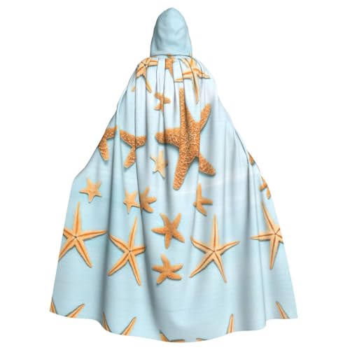 Zcmkjlg Schöner maritimer Sommer-Umhang mit Seestern-Druck, für Erwachsene, Halloween, Kapuzenumhang, Themenpartys, Umhang für Maskerade Zcmkjlg Schöner maritimer Sommer-Umhang mit Seestern-Druck, für Erwachsene, Halloween, Kapuzenumhang, Themenpartys, Umhang für Maskerade von Zcmkjlg