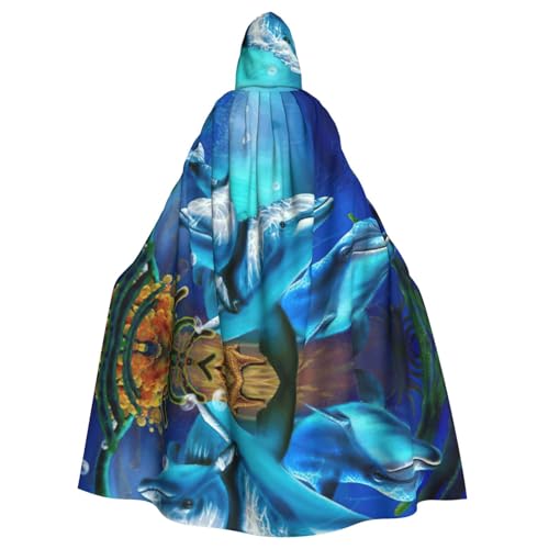 Zcmkjlg Süßer Delfin-Druck für Erwachsene, Halloween-Umhang mit Kapuze, Themenpartys, Umhang für Maskerade Zcmkjlg Süßer Delfin-Druck für Erwachsene, Halloween-Umhang mit Kapuze, Themenpartys, Umhang für Maskerade von Zcmkjlg