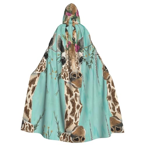 Zcmkjlg Umhang mit Giraffe mit Blumendruck, für Erwachsene, Halloween, Themenpartys, Umhang für Maskerade Zcmkjlg Umhang mit Giraffe mit Blumendruck, für Erwachsene, Halloween, Themenpartys, Umhang für Maskerade von Zcmkjlg