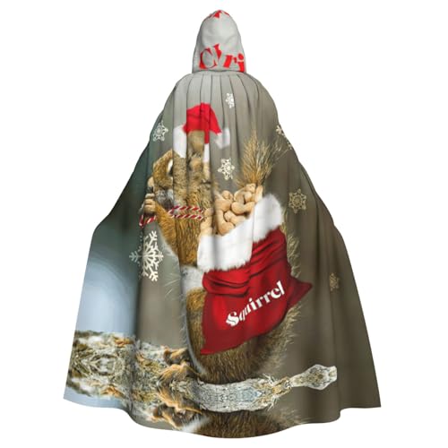 Zcmkjlg Weihnachtlicher Eichhörnchen-Druck, Erwachsenen-Halloween-Umhang, mit Kapuze, Themenpartys, Umhang für Maskerade Zcmkjlg Weihnachtlicher Eichhörnchen-Druck, Erwachsenen-Halloween-Umhang, mit Kapuze, Themenpartys, Umhang für Maskerade von Zcmkjlg