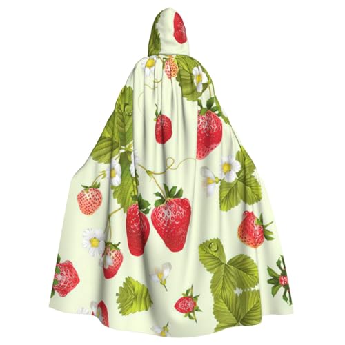 Zcmkjlg Wunderschöner Halloween-Umhang mit Erdbeer-Druck, für Themenpartys, Maskerade Zcmkjlg Wunderschöner Halloween-Umhang mit Erdbeer-Druck, für Themenpartys, Maskerade von Zcmkjlg