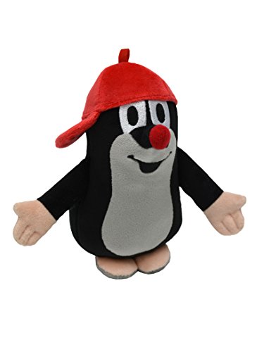 Zdeněk Miler Plüschtier Kuscheltier 16 cm Original Der Kleine Maulwurf mit Rot Baseballmütze, Stehend Stofftier Schmusetier für Kinder Baby Jungen Mädchen von Zdeněk Miler