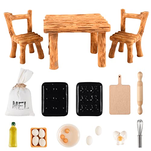 ZeYou Wichteltür Zubehör,Miniatur Wichtel Zubehör 1/12 Miniatur Puppenhaus Eier Nudelholz Küche Backen Set,Mini Wichtelhaus Tisch und Stühle, Accessoires de cuisson Miniatures ZeYou Wichteltür Zubehör,Miniatur Wichtel Zubehör 1/12 Miniatur Puppenhaus Eier Nudelholz Küche Backen Set,Mini Wichtelhaus Tisch und Stühle, Accessoires de cuisson Miniatures von ZeYou