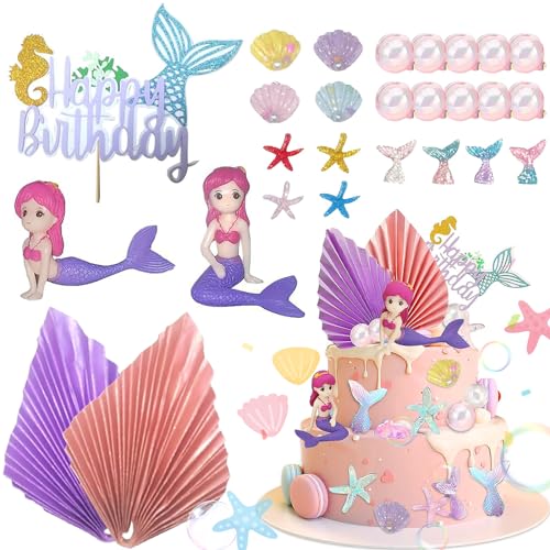 27 Stück Meerjungfrau Tortendeko Geburtstag, Cake Topper Meerjungfrau, Meerjungfrau Kuchen Topper, Meerjungfrau Kuchendekoration für Meerjungfrau Party, Geburtstagsfeier, Hochzeit 27 Stück Meerjungfrau Tortendeko Geburtstag, Cake Topper Meerjungfrau, Meerjungfrau Kuchen Topper, Meerjungfrau Kuchendekoration für Meerjungfrau Party, Geburtstagsfeier, Hochzeit von Zeaying