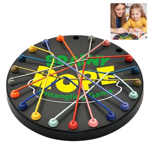 Rope Challenge Puzzle, Rope Challenge Spiel,Farbenfrohe Rotierende Seilklassifizierung Puzzlespiel, Logik Spiele, Strategie -Brettspielseil Puzzles Spiel Brettspiel für Kinder Erwachsene von Zeaying