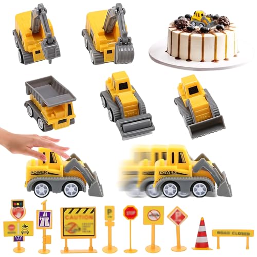 Zeaying 14 Stück Bagger Geburtstag Kuchendeko, Tortendeko Baustelle, Technisches Fahrzeug Set, Mini Bagger Spielzeug mit Verkehrsschildern, Lernspielzeug ab 3 Jahren, Eltern-Kind Interaktion Zeaying 14 Stück Bagger Geburtstag Kuchendeko, Tortendeko Baustelle, Technisches Fahrzeug Set, Mini Bagger Spielzeug mit Verkehrsschildern, Lernspielzeug ab 3 Jahren, Eltern-Kind Interaktion von Zeaying