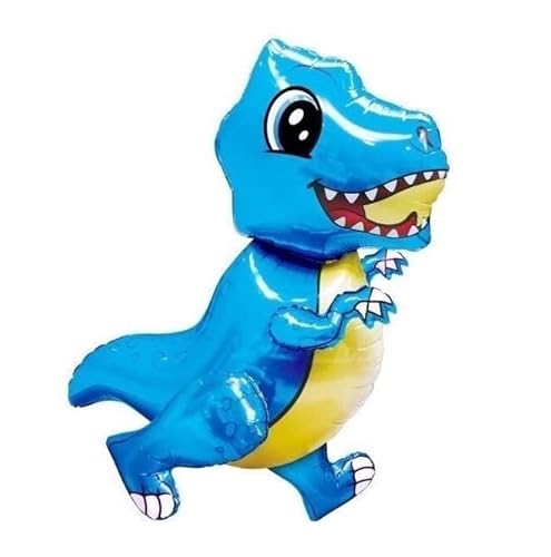 Blauer T-Rex 3D-Dinosaurier-Folienballon, 80 cm Blauer T-Rex 3D-Dinosaurier-Folienballon, 80 cm von Zebra Balloons