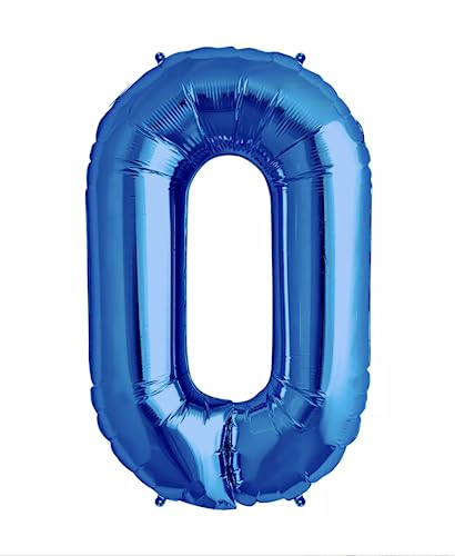 Folienballon, Zahl 0, 35 cm, Blau Folienballon, Zahl 0, 35 cm, Blau von Zebra Balloons