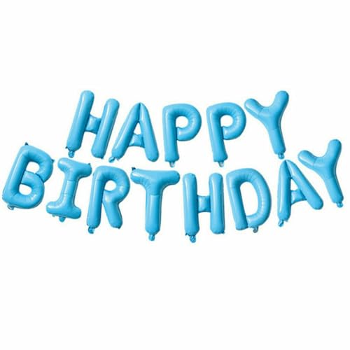 Folienballon "Happy Birthday", Babyblau, 2 m Folienballon "Happy Birthday", Babyblau, 2 m von Zebra Balloons