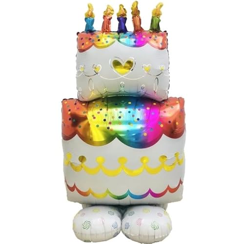 Geburtstag Kuchen stehend mit Boden Folienballon 1m Geburtstag Kuchen stehend mit Boden Folienballon 1m von Zebra Balloons