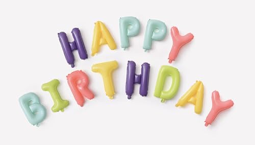 Pastellfarben Happy Birthday Banner Folienballon 2m Pastellfarben Happy Birthday Banner Folienballon 2m von Zebra Balloons