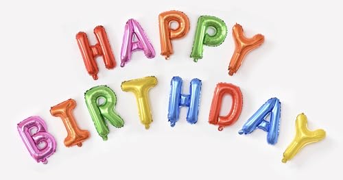 Volltonfarben Happy Birthday Banner Folienballon 2m Volltonfarben Happy Birthday Banner Folienballon 2m von Zebra Balloons