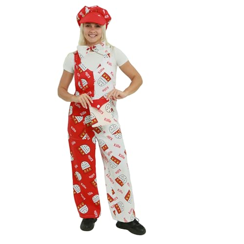 Zebra & Friends Köln Trousers XXL - Karneval Kostüm - Verkleidungen - Karnevalskleidung - Köln Latzhose - Verkleidungsset - Für Kinder und Erwachsene - Karnevalszubehör - Rot/Weiß Zebra & Friends Köln Trousers XXL - Karneval Kostüm - Verkleidungen - Karnevalskleidung - Köln Latzhose - Verkleidungsset - Für Kinder und Erwachsene - Karnevalszubehör - Rot/Weiß von Zebra & Friends