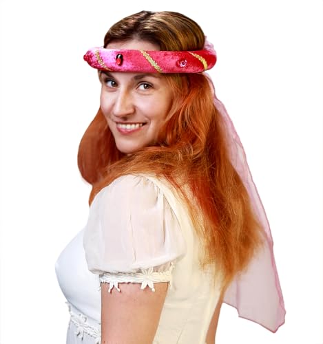 Zebra & Friends Tiara Rosalin Mittelalter - Für Kinder und Erwachsene - Haarband - Karnevalszubehör - Samt - Kopfbedeckung - Diadem - Haarreifen - Stirnband - Mottoparty - Fuschia Zebra & Friends Tiara Rosalin Mittelalter - Für Kinder und Erwachsene - Haarband - Karnevalszubehör - Samt - Kopfbedeckung - Diadem - Haarreifen - Stirnband - Mottoparty - Fuschia von Zebra & Friends