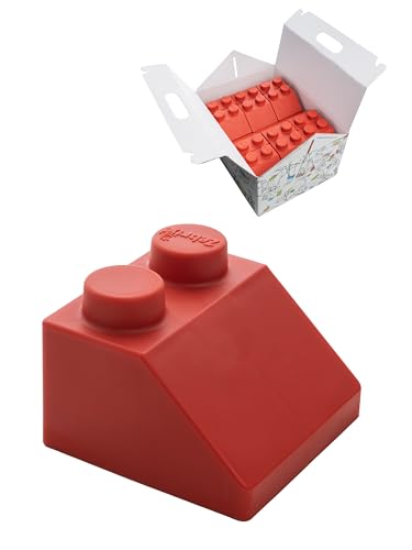 Zebrix 50 Dachschräge XXL Klemmbausteine I Große Soft Touch Bausteine für EIN Haus Indoor und Outdoor I Für Babys & Kinder ab 6 Monaten I Made in Germany von Zebrix