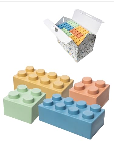 Zebrix XXL 50 Klemmbausteine Edition 4 Pastellfarben I 50 Große Soft Touch Bausteine Indoor und Outdoor I Für Babys & Kinder ab 6 Monaten I Made in Germany von Zebrix