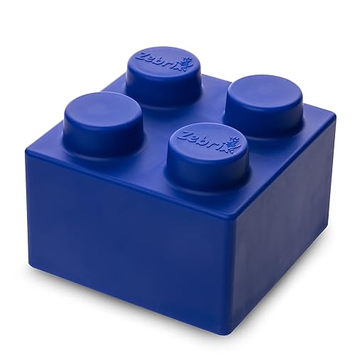 Zebrix XXL Baustein Blau | Geschenkverpackung 9.5 x 9.5 cm | 2x2 Noppen Soft-Touch Klemmbaustein | großer Baustein als Geschenk ab 6 Monaten | Blauer Kunststoff 1 Stein Zebrix XXL Baustein Blau | Geschenkverpackung 9.5 x 9.5 cm | 2x2 Noppen Soft-Touch Klemmbaustein | großer Baustein als Geschenk ab 6 Monaten | Blauer Kunststoff 1 Stein von Zebrix
