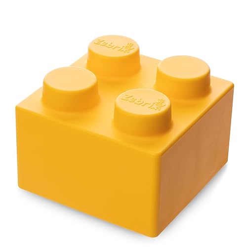 Zebrix XXL Baustein Gelb | Geschenkverpackung 9.5 x 9.5 cm | 2x2 Noppen Soft-Touch Klemmbaustein | großer Baustein als Geschenk ab 6 Monaten | Gelber Kunststoff 1 Stein Zebrix XXL Baustein Gelb | Geschenkverpackung 9.5 x 9.5 cm | 2x2 Noppen Soft-Touch Klemmbaustein | großer Baustein als Geschenk ab 6 Monaten | Gelber Kunststoff 1 Stein von Zebrix