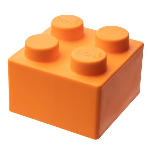 Zebrix XXL Baustein Orange | Geschenkverpackung 9.5 x 9.5 cm | 2x2 Noppen Soft-Touch Klemmbaustein | großer Baustein als Geschenk ab 6 Monaten | oranger Kunststoff 1 Stein Zebrix XXL Baustein Orange | Geschenkverpackung 9.5 x 9.5 cm | 2x2 Noppen Soft-Touch Klemmbaustein | großer Baustein als Geschenk ab 6 Monaten | oranger Kunststoff 1 Stein von Zebrix