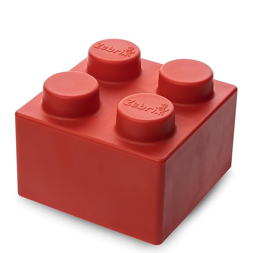 Zebrix XXL Baustein Rot| Geschenkverpackung 9.5 x 9.5 cm | 2x2 Noppen Soft-Touch Klemmbaustein | großer Baustein als Geschenk ab 6 Monaten | Roter Kunststoff 1 Stein Zebrix XXL Baustein Rot| Geschenkverpackung 9.5 x 9.5 cm | 2x2 Noppen Soft-Touch Klemmbaustein | großer Baustein als Geschenk ab 6 Monaten | Roter Kunststoff 1 Stein von Zebrix