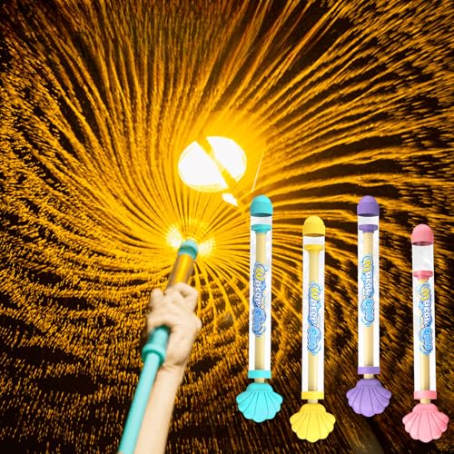 Feuerwerk Wasserpistole Spielzeug, Romantische Feuerwerks Wasserpistole Spritzpistolen, Feuerwerk Wasserpistolen Kinder Wasserspritzpistole, Wasserspielzeug Geschenke für Kinder Outdoor (4 Stück) von Zecnaud