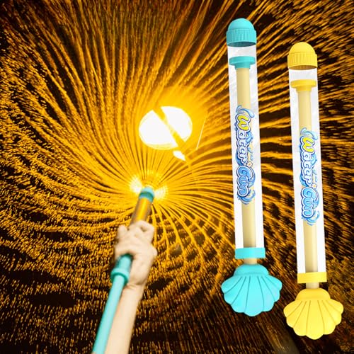 Feuerwerk Wasserpistole Spielzeug, Romantische Feuerwerks Wasserpistole Spritzpistolen, Feuerwerk Wasserpistolen Kinder Wasserspritzpistole, Wasserspielzeug Geschenke für Kinder Outdoor (Blau+Gelb) von Zecnaud