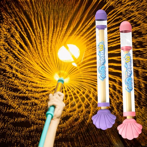 Feuerwerk Wasserpistole Spielzeug, Romantische Feuerwerks Wasserpistole Spritzpistolen, Feuerwerk Wasserpistolen Kinder Wasserspritzpistole, Wasserspielzeug Geschenke für Kinder Outdoor (Rosa+Lila) von Zecnaud