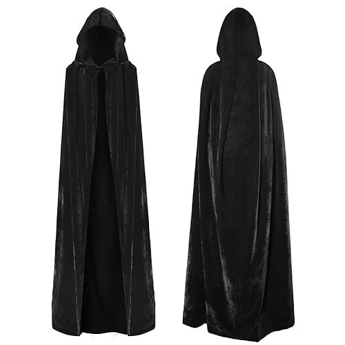 Umhang mit Kapuze Unisex Vampir Umhang Halloween Umhang, Halloween Cape Halloween Kostüm Umhang für Erwachsene und Kinder, Vampir Kostüm Kapuzenumhang für Halloween Karneval Themenparty (130, Schwarz) Umhang mit Kapuze Unisex Vampir Umhang Halloween Umhang, Halloween Cape Halloween Kostüm Umhang für Erwachsene und Kinder, Vampir Kostüm Kapuzenumhang für Halloween Karneval Themenparty (130, Schwarz) von Zecouk