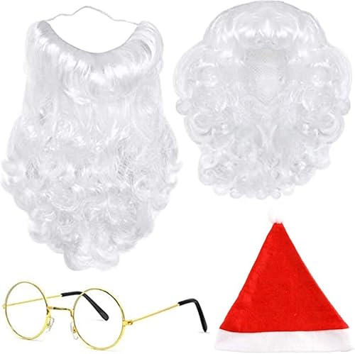Zecouk Weihnachtsmann Bart und Perücke Mütze Brille Nikolaus Bart und Perücke Weihnachtsmannbart 4 Stück Santa Claus Zubehör für Weihnachten, Familientreffen, Cosplay Zecouk Weihnachtsmann Bart und Perücke Mütze Brille Nikolaus Bart und Perücke Weihnachtsmannbart 4 Stück Santa Claus Zubehör für Weihnachten, Familientreffen, Cosplay von Zecouk