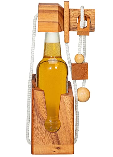 Zederello Mini Bier Flaschen-Puzzle für kleine Flaschen, Rätsel, Tresor, 0,33 Liter, Holz-Safe, Pils Zederello Mini Bier Flaschen-Puzzle für kleine Flaschen, Rätsel, Tresor, 0,33 Liter, Holz-Safe, Pils von Zederello