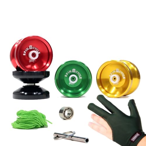 Zeekio Spin Cycle Yo-Yo – Anfängerreaktionsfreudiger Anfänger Aluminium-YoYo – Extra Lager, Werkzeug, Saiten, Handschuh, Aufkleber Zeekio Spin Cycle Yo-Yo – Anfängerreaktionsfreudiger Anfänger Aluminium-YoYo – Extra Lager, Werkzeug, Saiten, Handschuh, Aufkleber von Zeekio