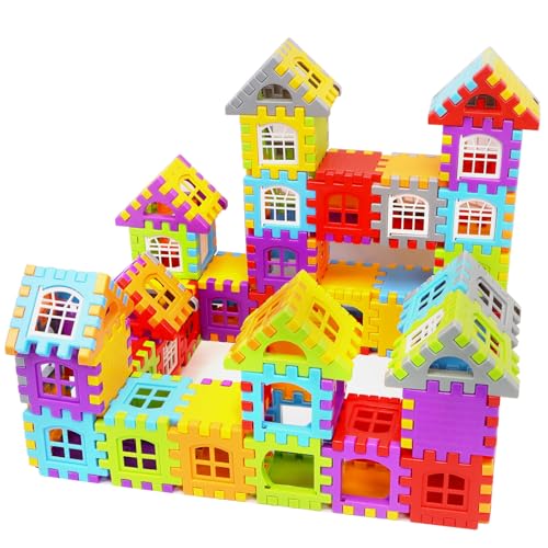 Zefphxs 310 Pcs Bausteine für Kleinkinder, STEM-Bauspielzeug, Kinderspielzeug, Spielzeug ab 3 Jahre, Spielzeug Early Learning Lernspielzeug quadratische Blöcke von Zefphxs