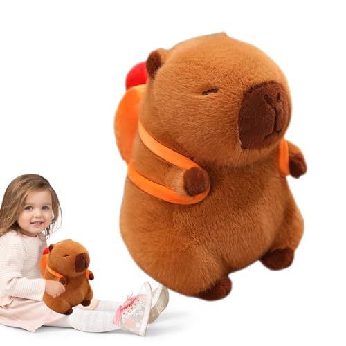 Zegaqae Plüsch Capybara, Capybara Stoffed Animal, Netter Begleiter für Kinderschlafzimmer, Capybara Plüschspielzeug süßes Kissen mit abnehmbarem Rucksack für Freundin Mutter Jubiläen Valentinstag Zegaqae Plüsch Capybara, Capybara Stoffed Animal, Netter Begleiter für Kinderschlafzimmer, Capybara Plüschspielzeug süßes Kissen mit abnehmbarem Rucksack für Freundin Mutter Jubiläen Valentinstag von Zegaqae